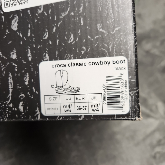 Verified Brand New. Crocs Classic Cowboy Boots M4/W6. Croctober. Fast Shipping - Picture 2 of 11